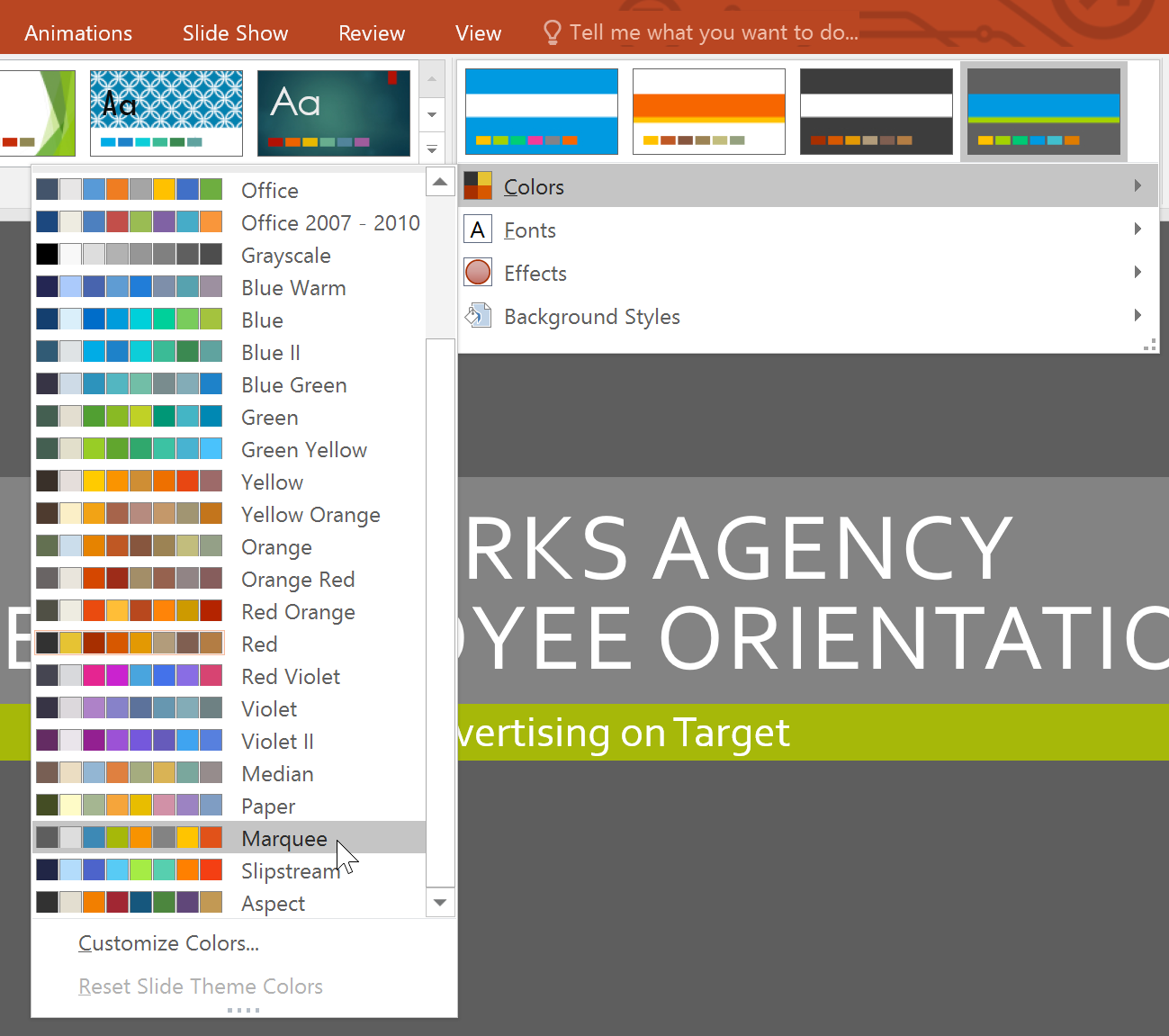 the new theme colors the new theme colors